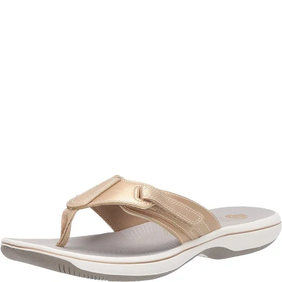 Clarks Collection Women's Brinkley Sail Manmade Flip-Flops Bright Yellow…